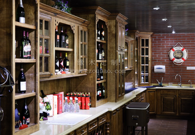 american style wood bar cabinets