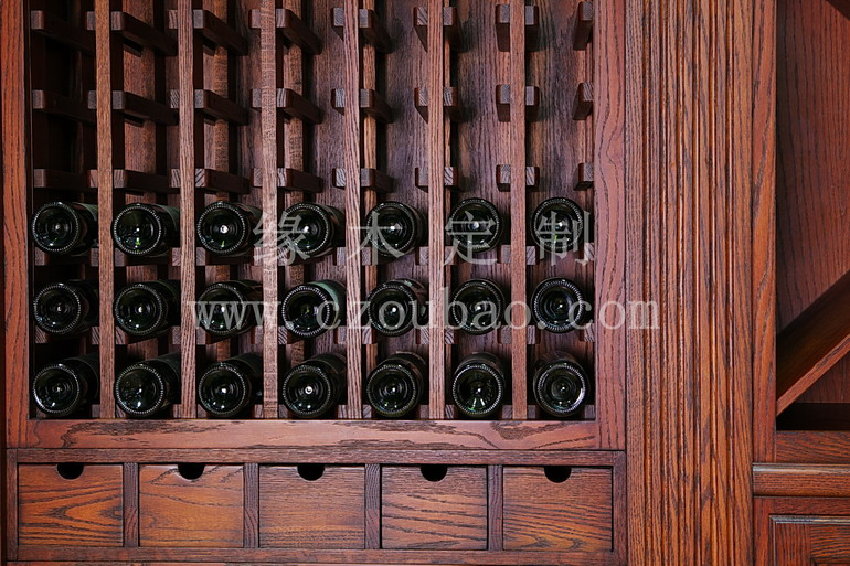 cherry wood wine rack
