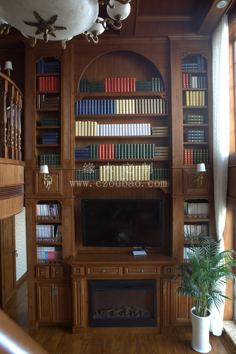 luxury wood bookcase