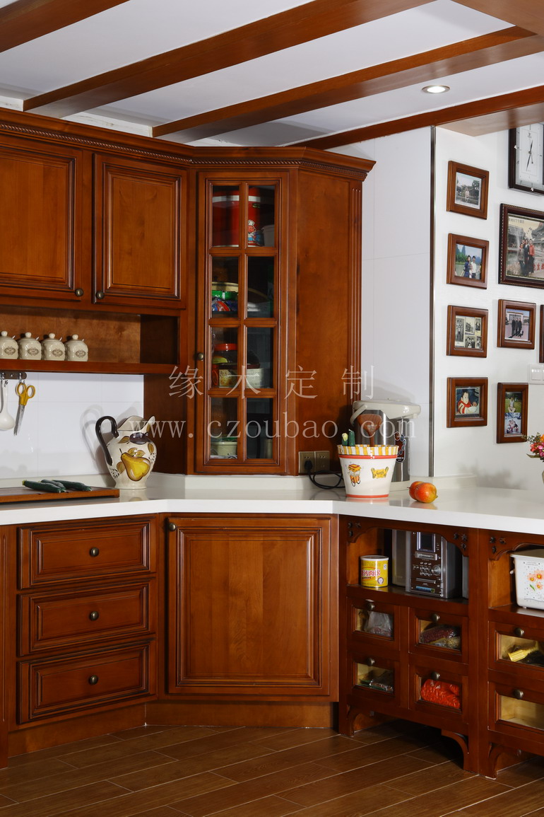 wood corner kitchen cabinet